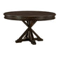 Berey 54 Inch Dining Table Round 4 Seater Driftwood Brown Wood Finish By Casagear Home BM314573