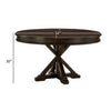 Berey 54 Inch Dining Table Round 4 Seater Driftwood Brown Wood Finish By Casagear Home BM314573