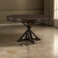 Berey 54 Inch Dining Table, Round 4 Seater, Driftwood Brown Wood Finish By Casagear Home