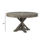 Berey 54 Inch Dining Table Round 4 Seater Driftwood Brown Gray Finish By Casagear Home BM314574