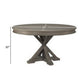 Berey 54 Inch Dining Table Round 4 Seater Driftwood Brown Gray Finish By Casagear Home BM314574