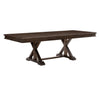 Berey 60-96 Inch Dining Table Extendable Trestle Base Driftwood Brown By Casagear Home BM314575