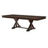 Berey 60-96 Inch Dining Table Extendable Trestle Base Driftwood Brown By Casagear Home BM314575