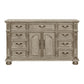 Lumi 68 Inch Dresser 9 Drawers 1 Cabinet Platinum Gold Wood Finish By Casagear Home BM314585