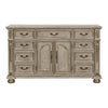 Lumi 68 Inch Dresser 9 Drawers 1 Cabinet Platinum Gold Wood Finish By Casagear Home BM314585