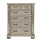 Lumi 55 Inch Tall Dresser Chest 5 Drawers Drop Handles Platinum Gold By Casagear Home BM314587