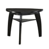 Elsaa 41 Inch Bar Height Table Triangular 1 Open Shelf Black Solid Wood By Casagear Home BM314590