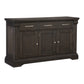 Ruth 60 Inch Sideboard Server Buffet 3 Drawer 3 Cabinet Rustic Brown Wood By Casagear Home BM314594