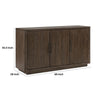 Olia 60 Inch Sideboard Buffet Server 3 Cabinets Adjustable Shelves Brown By Casagear Home BM314603