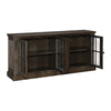 Vill 73 Inch Sideboard Buffet Server 2 Double Door Cabinets Brown Wood By Casagear Home BM314605