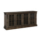 Vill 73 Inch Sideboard Buffet Server 2 Double Door Cabinets Brown Wood By Casagear Home BM314605