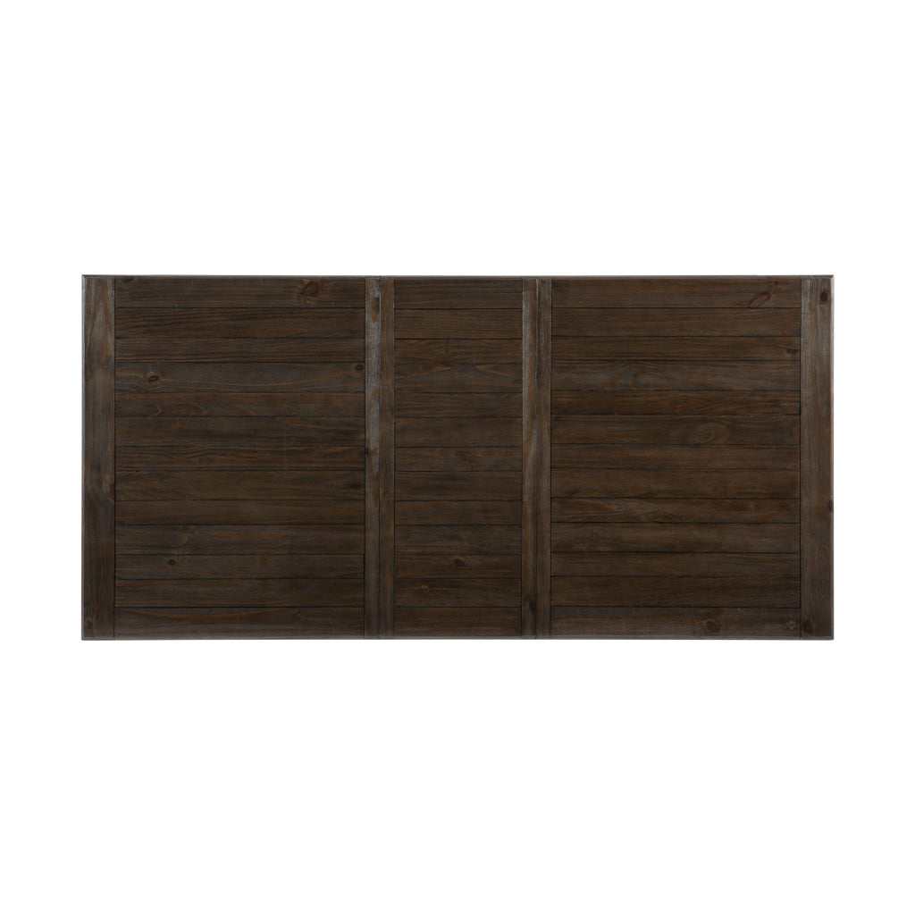 Vill 68-86 Inch Dining Table Extension Leaf Metal Braces Brown Solid Wood By Casagear Home BM314606