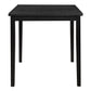 Rina 36 Inch Counter Height Table 4 Seater Square Top Black Solid Wood By Casagear Home BM314609