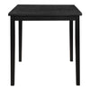 Rina 36 Inch Counter Height Table 4 Seater Square Top Black Solid Wood By Casagear Home BM314609