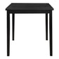 Rina 36 Inch Counter Height Table 4 Seater Square Top Black Solid Wood By Casagear Home BM314609