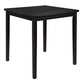 Rina 36 Inch Counter Height Table 4 Seater Square Top Black Solid Wood By Casagear Home BM314609