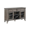 Amy 54 Inch Sideboard Buffet Server Cabinet 2 Doors Wine Rack Brown Gray By Casagear Home BM314613