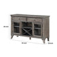 Amy 54 Inch Sideboard Buffet Server Cabinet 2 Doors Wine Rack Brown Gray By Casagear Home BM314613