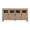 Deen 75 Inch Sideboard Buffet Server 3 Cabinets 4 Doors Brown Wood By Casagear Home BM314618