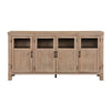 Deen 75 Inch Sideboard Buffet Server 3 Cabinets 4 Doors Brown Wood By Casagear Home BM314618