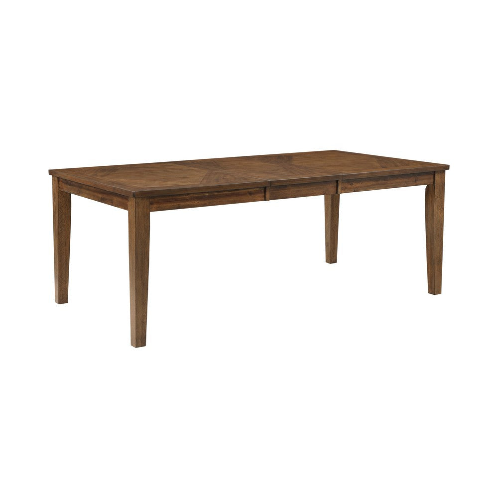 Nil 60-78 Inch Dining Table Extendable Top 6 Seater Cherry Solid Wood By Casagear Home BM314622