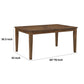 Nil 60-78 Inch Dining Table Extendable Top 6 Seater Cherry Solid Wood By Casagear Home BM314622