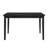 Andy 48 Inch Dining Table 4 Seater Rectangular Top Black Solid Wood By Casagear Home BM314623