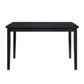 Andy 48 Inch Dining Table 4 Seater Rectangular Top Black Solid Wood By Casagear Home BM314623