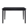 Andy 48 Inch Dining Table 4 Seater Rectangular Top Black Solid Wood By Casagear Home BM314623