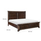 Amey Queen Size Bed Rustic Style Panel Headboard 2 Storage Drawers Brown By Casagear Home BM314630