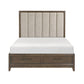 Wyn Queen Platform Bed Chenille Channel Tufted Upholstery Walnut Brown By Casagear Home BM314633