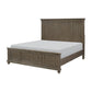 Berey Queen Bed Rustic Style Panel Headboard Driftwood Light Brown Finish By Casagear Home BM314638