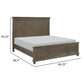 Berey Queen Bed Rustic Style Panel Headboard Driftwood Light Brown Finish By Casagear Home BM314638