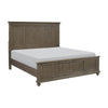 Berey Queen Bed, Rustic Style Panel Headboard, Driftwood Light Brown Finish By Casagear Home