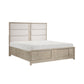 Owen Queen Platform Bed Storage Drawers Upholstery Light Beige Wood By Casagear Home BM314640