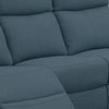 Fery 74 Inch Manual Recliner Sofa 3 Seater Blue Burlap Upholstery Wood By Casagear Home BM314648