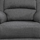 Fery 36 Inch Manual Recliner Chair Gray Burlap Cushioned Seat Solid Wood By Casagear Home BM314651