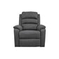 Fery 36 Inch Manual Recliner Chair Gray Burlap Cushioned Seat Solid Wood By Casagear Home BM314651