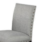 Sie 24 Inch Counter Height Chair Nailhead Trim Gray Fabric Black Wood By Casagear Home BM314660