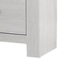 Kopa 26 Inch Nightstand with 2 Drawers Black Handles White Wood Finish By Casagear Home BM314672