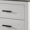 Kopa 58 Inch Wide Dresser with 6 Drawers Black Handles White Wood Finish By Casagear Home BM314673