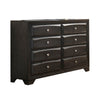 Lem 58 Inch Wide Dresser Chest with 8 Storage Drawer, Gray Wood Finish By Casagear Home