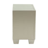 Dem 26 Inch Nightstand with 2 Drawers Platinum Trim Silver Wood Finish By Casagear Home BM314680