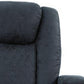 Kem 39 Inch Power Recliner Chair Adjustable Headrest Blue Faux Leather By Casagear Home BM314683