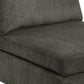 Remy 37 Inch Modular Armless Chair Soft Gray Chenille Solid Pine Wood By Casagear Home BM314685