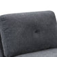 Jemy 37 Inch Modular Armless Chair Cushioned Dark Gray Chenille Solid Wood By Casagear Home BM314691