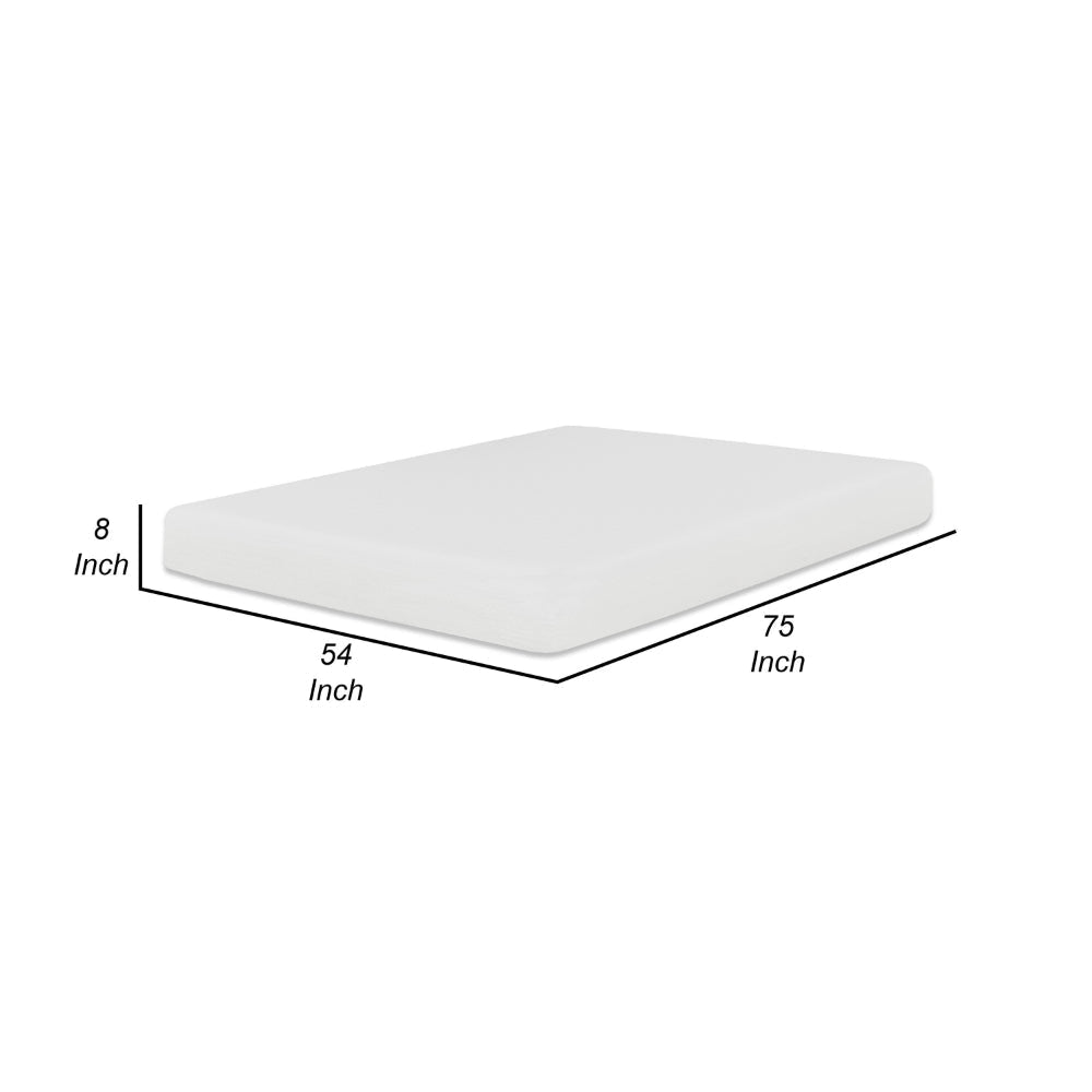 Bint 8 Inch Full Size Mattress Gel Memory Foam Curved Edges Jacquard By Casagear Home BM314696