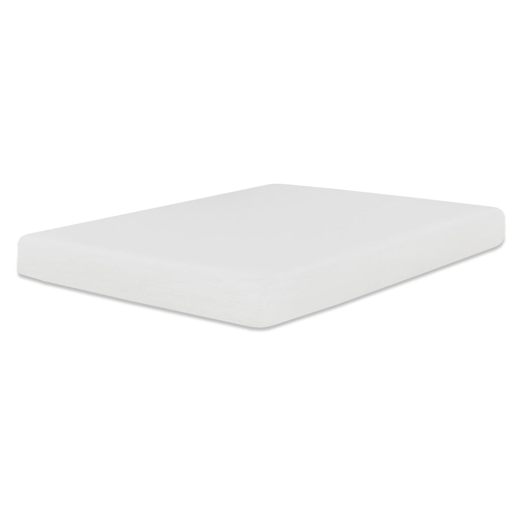 Bint 8 Inch Twin XL Size Mattress Gel Memory Foam Curved Edges Jacquard By Casagear Home BM314700