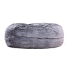 60 Inch Bean Bag Round Shape Foam Filling Polyester Upholstery Gray By Casagear Home BM314701