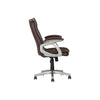 28 Inch Office Gaming Chair 360 Degree Swivel Silver Brown Faux Leather By Casagear Home BM314719